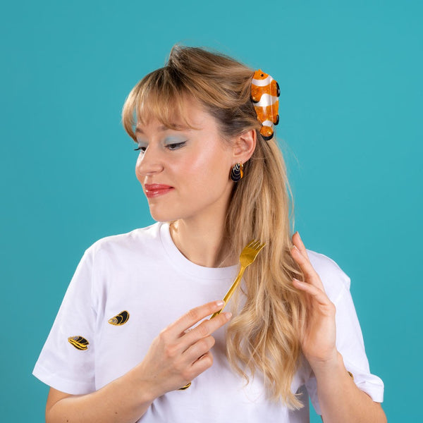 Pinza para el pelo pez payaso