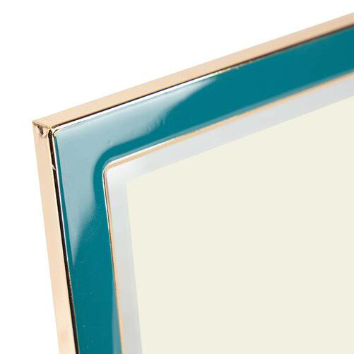Portafotos moderno azul y dorado
