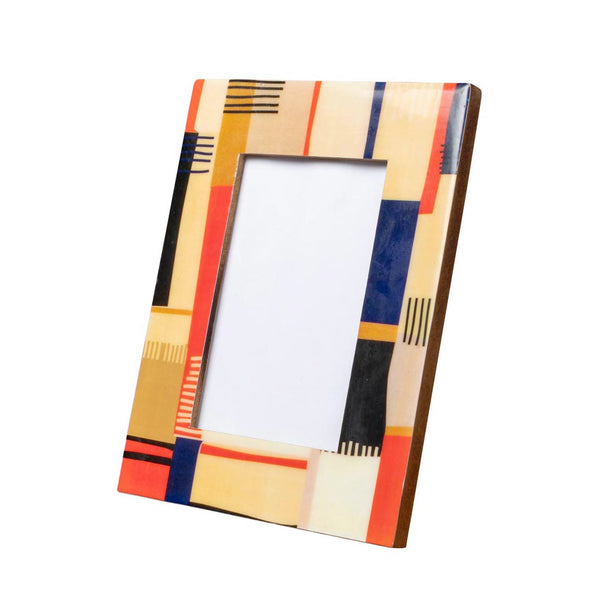 Marco de fotos con diseño geométrico estilo art déco