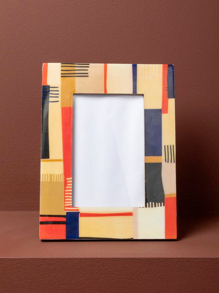 Marco de fotos con diseño geométrico estilo art déco