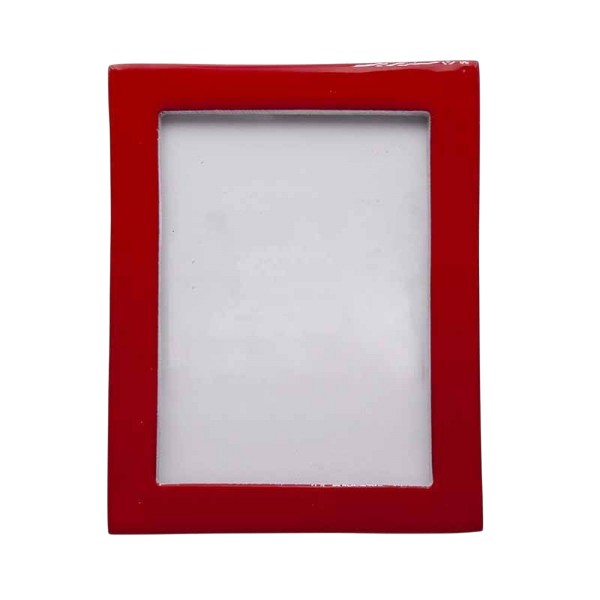 marco de fotos rojo brillante decorativo