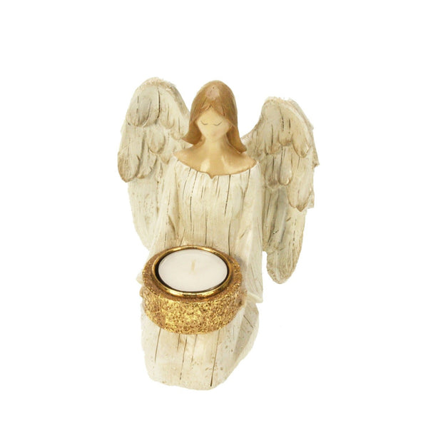 portavelas con forma de ángel elegante Brocantia