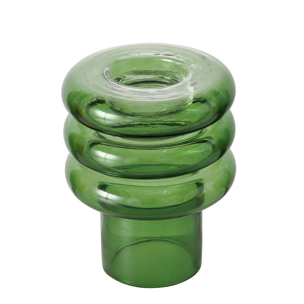 Portavelas jarroncito aros cristal colores