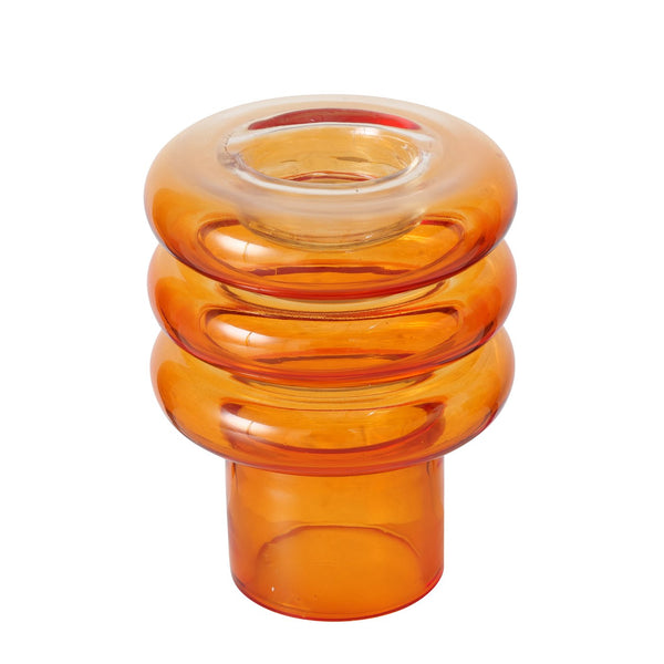 Portavelas jarroncito aros cristal colores