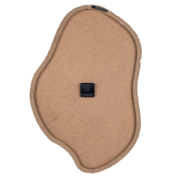 Parte trasera del reloj de pared de MDF con mecanismo para pila AA