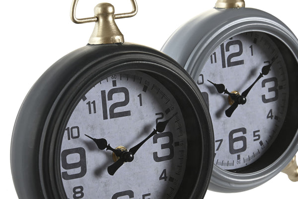 Reloj sobremesa redondo gris