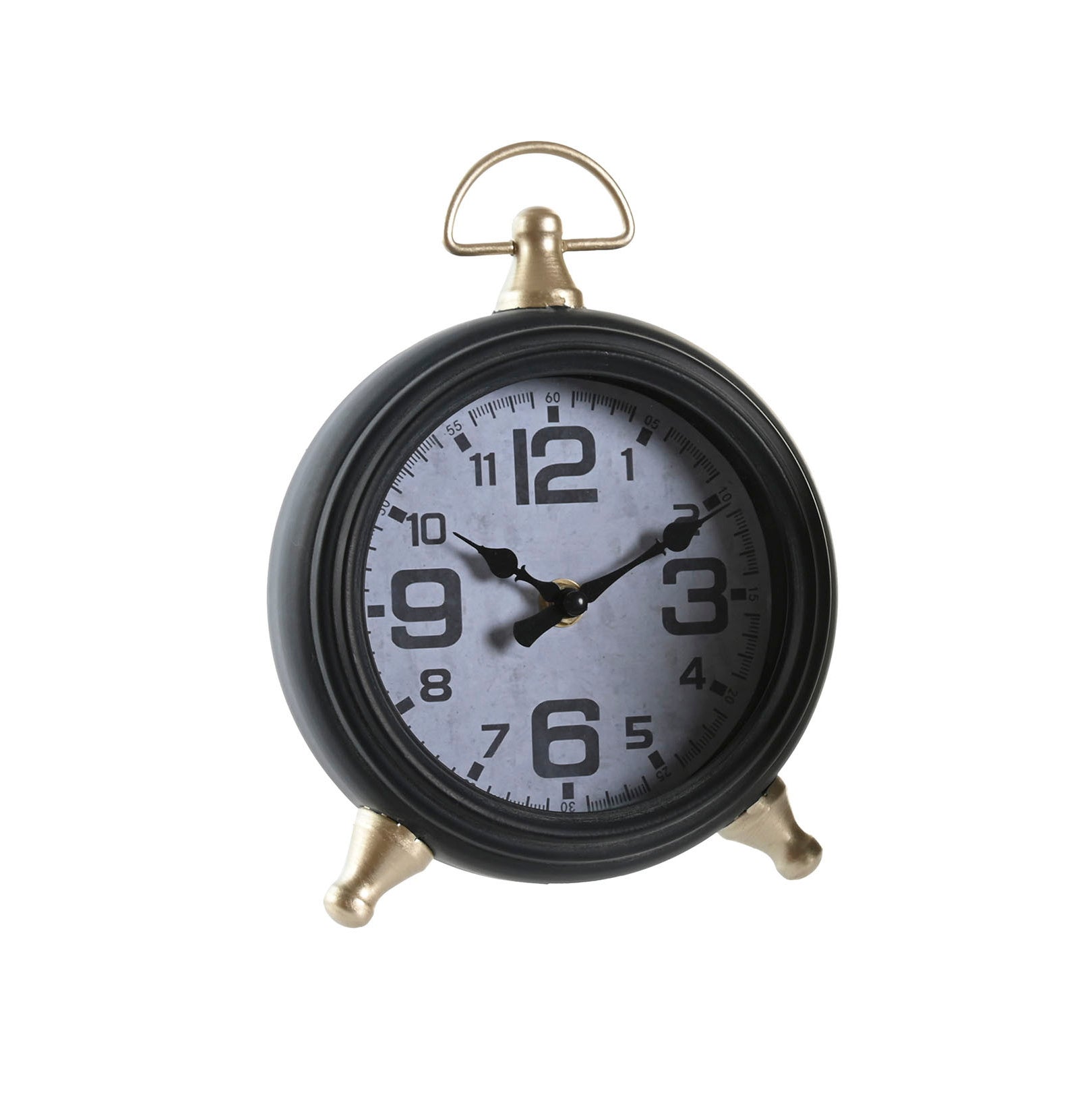 Reloj sobremesa redondo negro