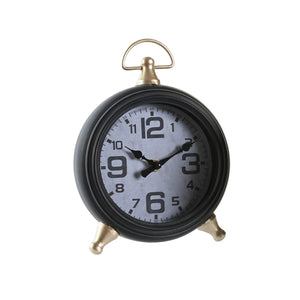 Reloj sobremesa redondo negro