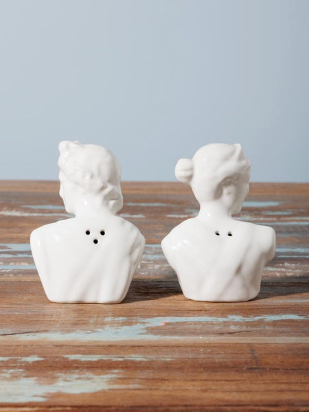 set bustos porcelana sal pimienta diseño escultórico