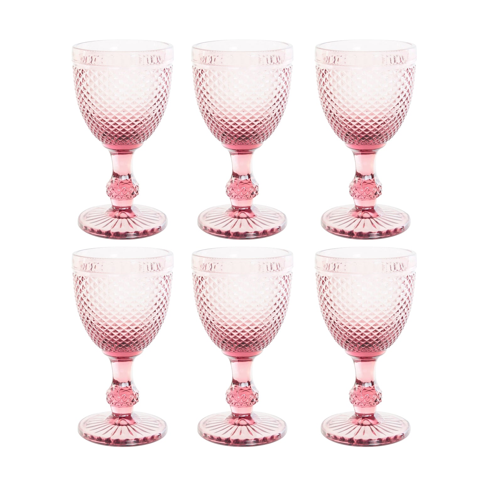 Set 6 copas agua picos rosa