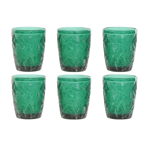 Set 6 vasos hojas