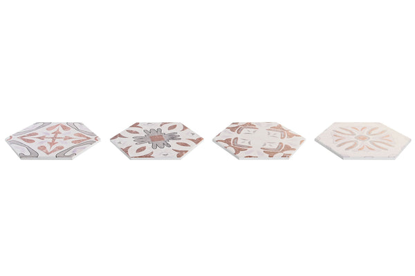 Set 4 posavasos azulejos hexagonales