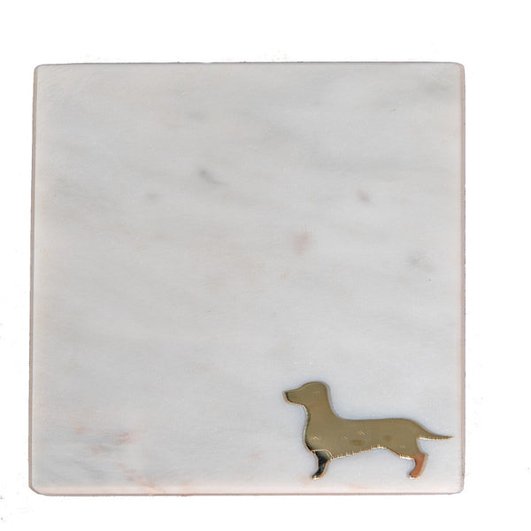Set 4 posavasos Dachshund mármol