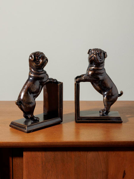 Accesorio decorativo de estilo vintage con perros bulldog