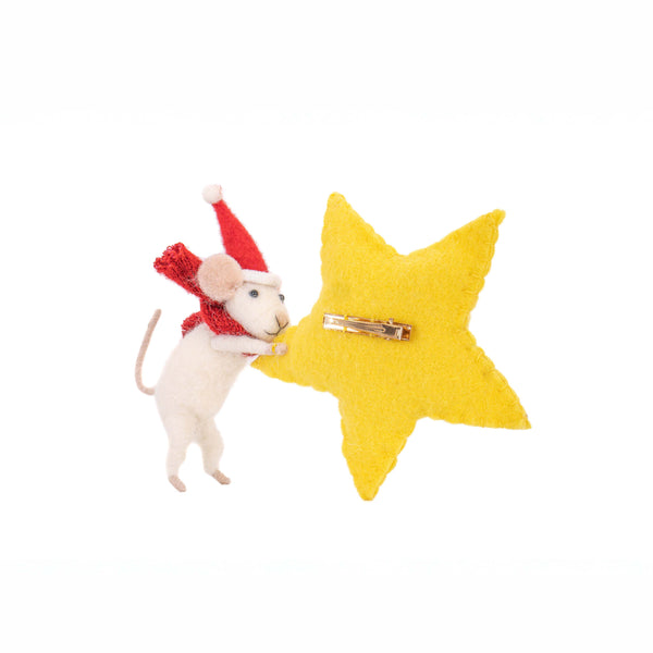 adorno navideño artesanal de fieltro para árbol