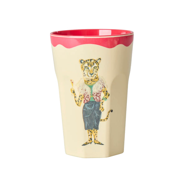 vaso de melamina con leopardo diseño Nathalie Lété