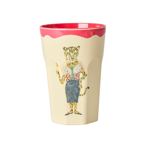 vaso de melamina con leopardo diseño Nathalie Lété
