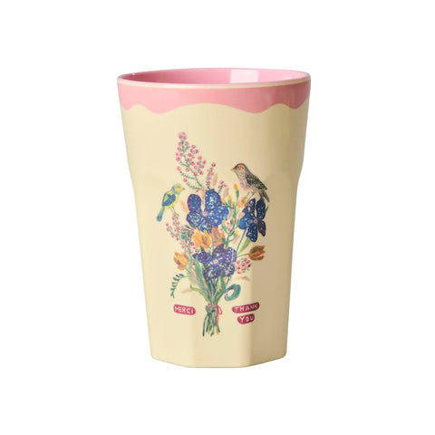 vaso de melamina con flores silvestres diseño Nathalie Lété