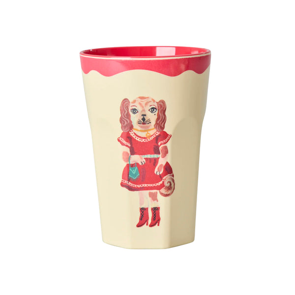 vaso de melamina con perrita diseño Nathalie Lété