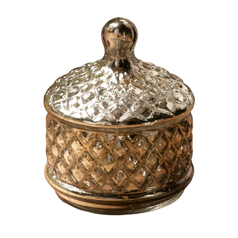 Caja cristal plateada