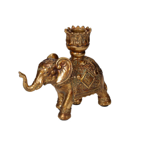 Candelabro elefante dorado