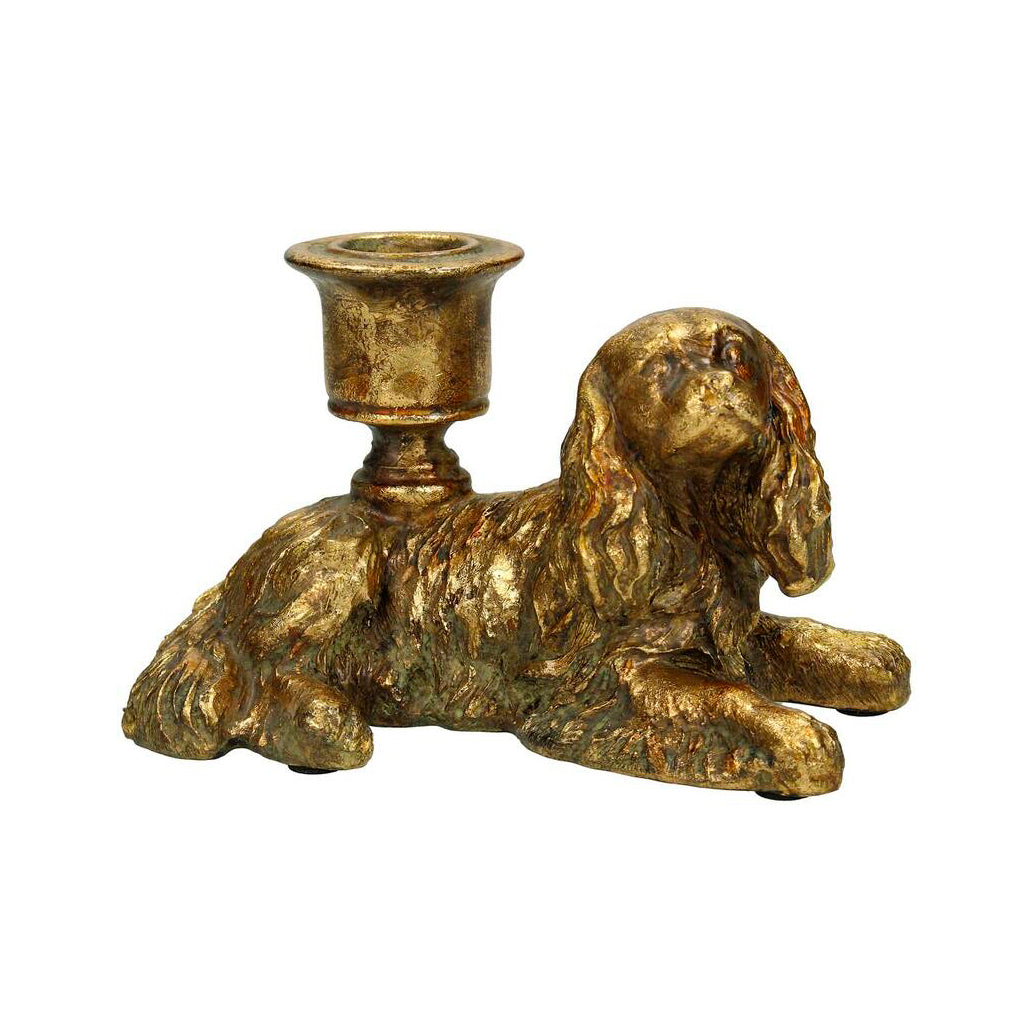 Candelabro perro tumbado