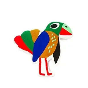 Cojín pájaro bordado - Brocantia - Tienda decoracion y regalos Oviedo