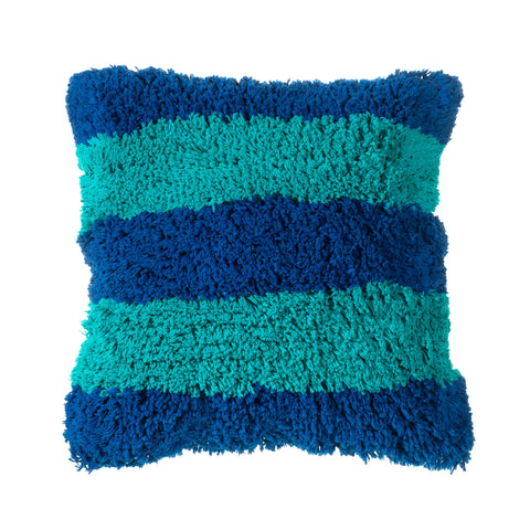 Cojín rayas azules textura