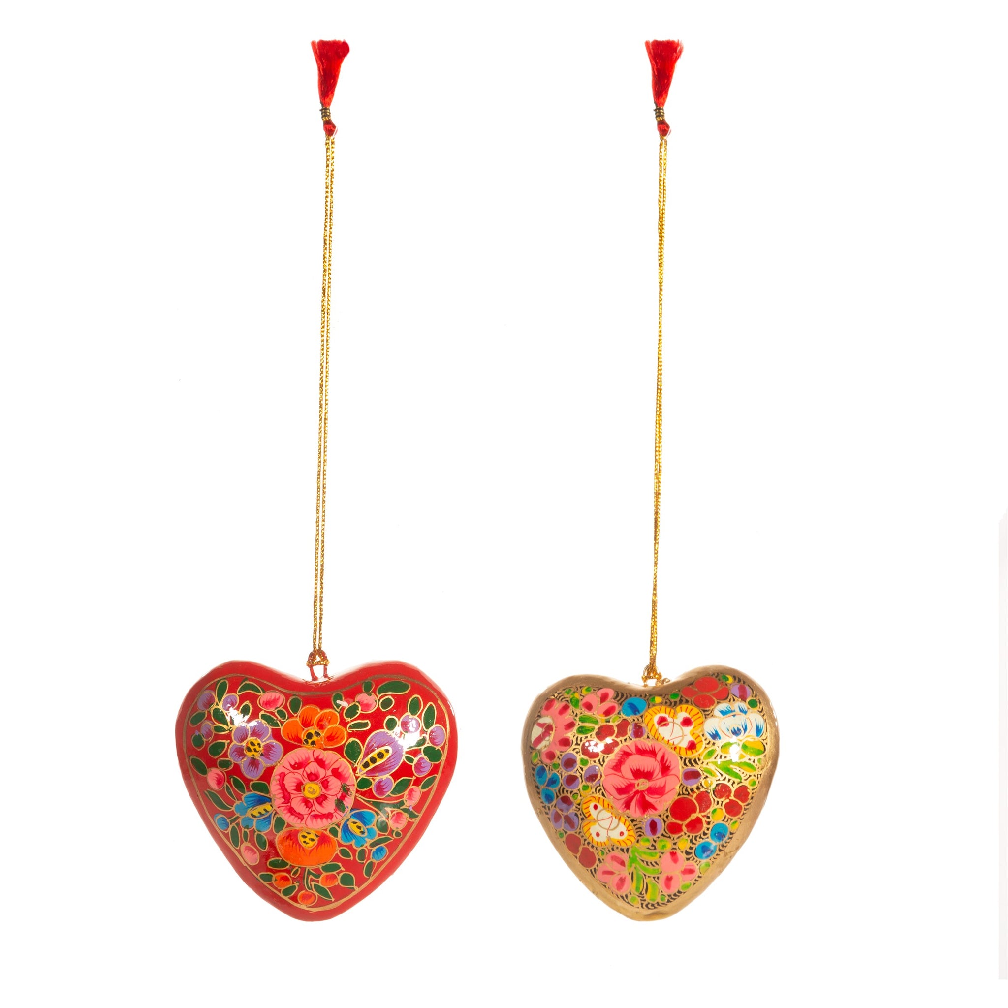 Colgante corazón papel maché