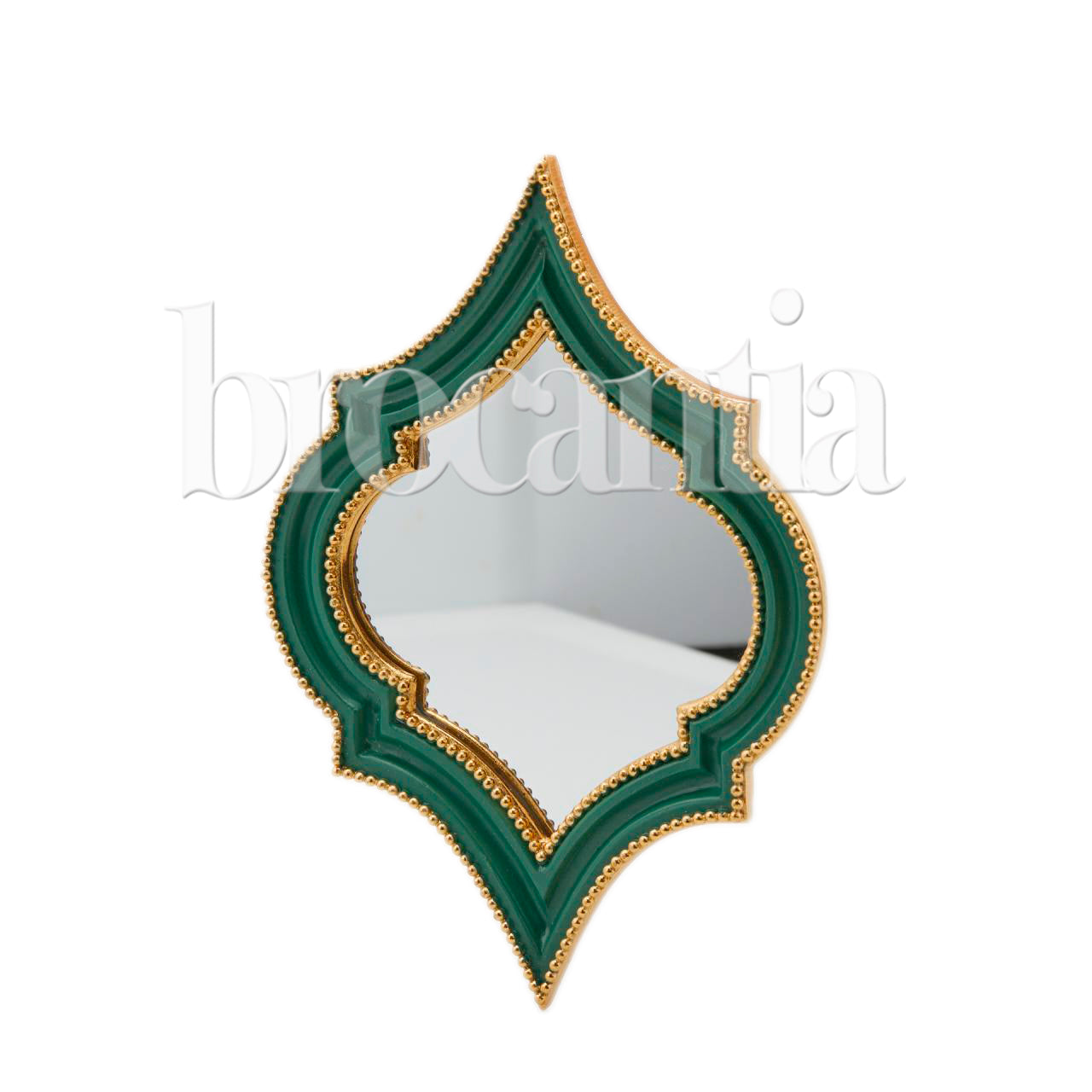 Espejito arabesco verde y dorado