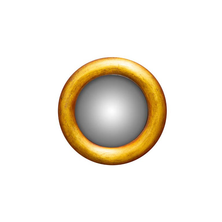 Espejo convexo filo dorado