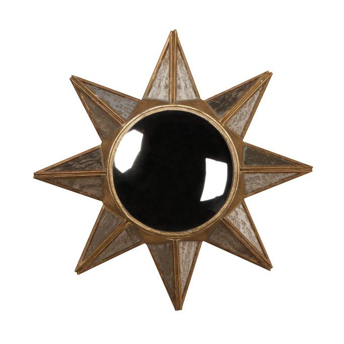 Espejo estrella convexo metal
