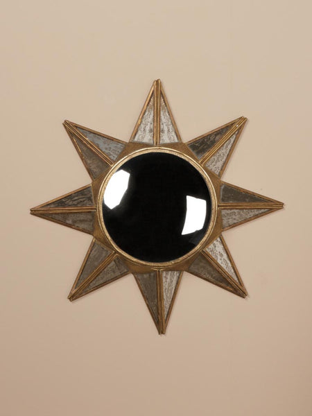 Espejo estrella convexo metal Brocantia