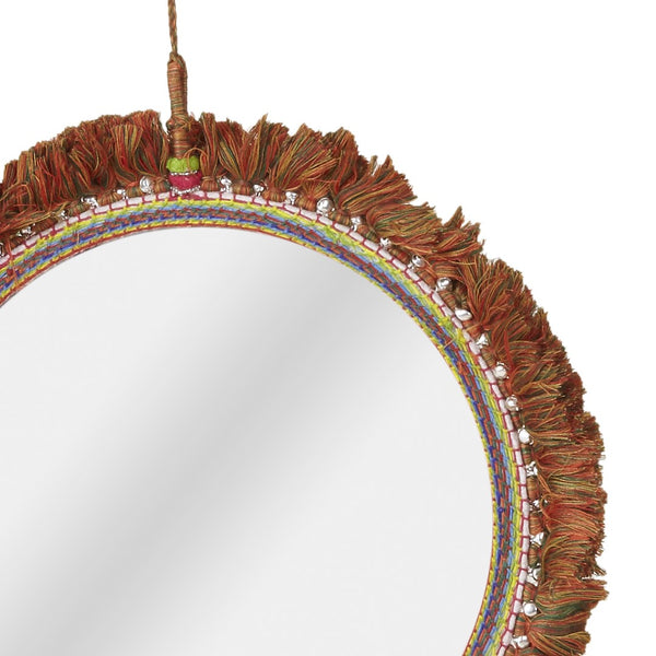 Espejo flecos doble indio 38 cm - Brocantia - Tienda decoracion y regalos Oviedo