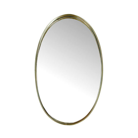 Espejo metal ovalado dorado Brocantia