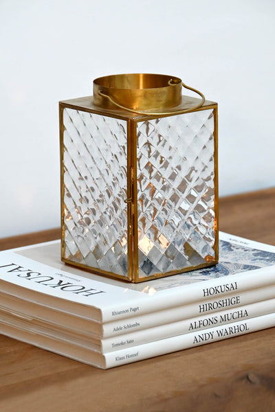 Farolillo portavelas cristal