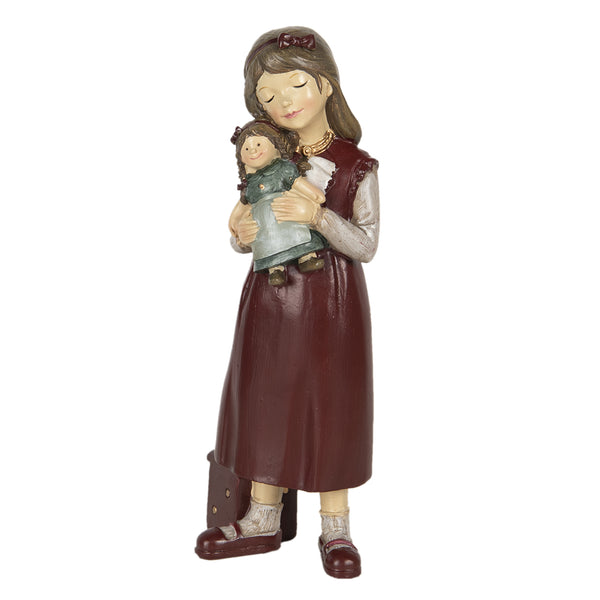 Figura niña con muñeca - Brocantia - Tienda de decoración en Oviedo