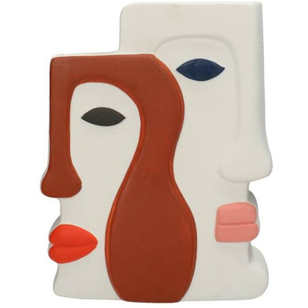 Jarrón caras abstractas