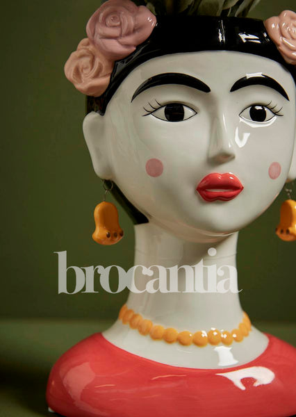 Jarrón Frida pendientes naranja