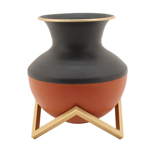 Jarrón metal con base Brocantia