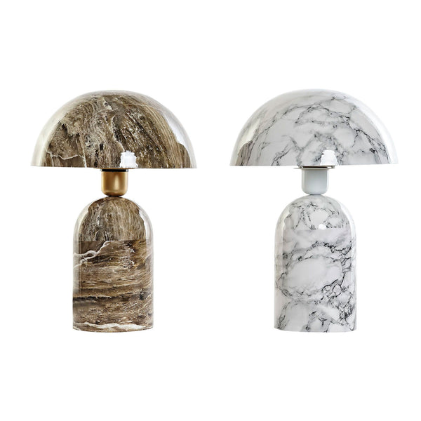 Lámpara de sobremesa metal símil mármol - Brocantia - Tienda decoracion y regalos Oviedo