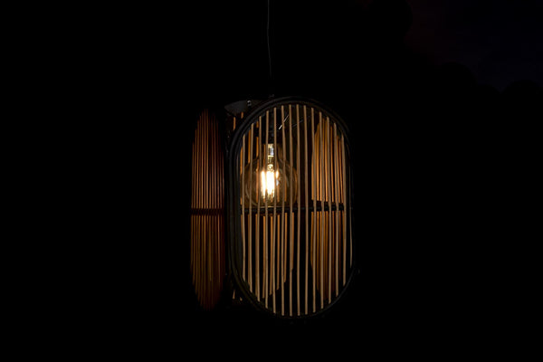 Lámpara retro bambú Brocantia