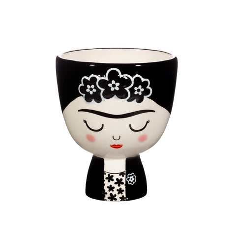 Maceta Frida monocromo - Brocantia - Tienda decoracion y regalos Oviedo
