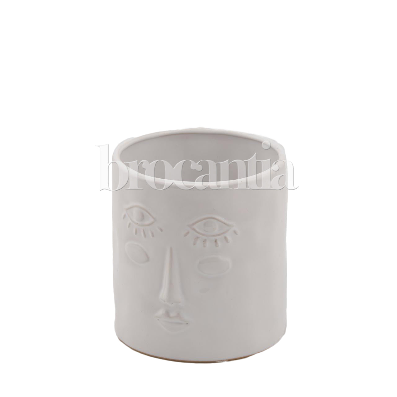 Macetero cara blanco