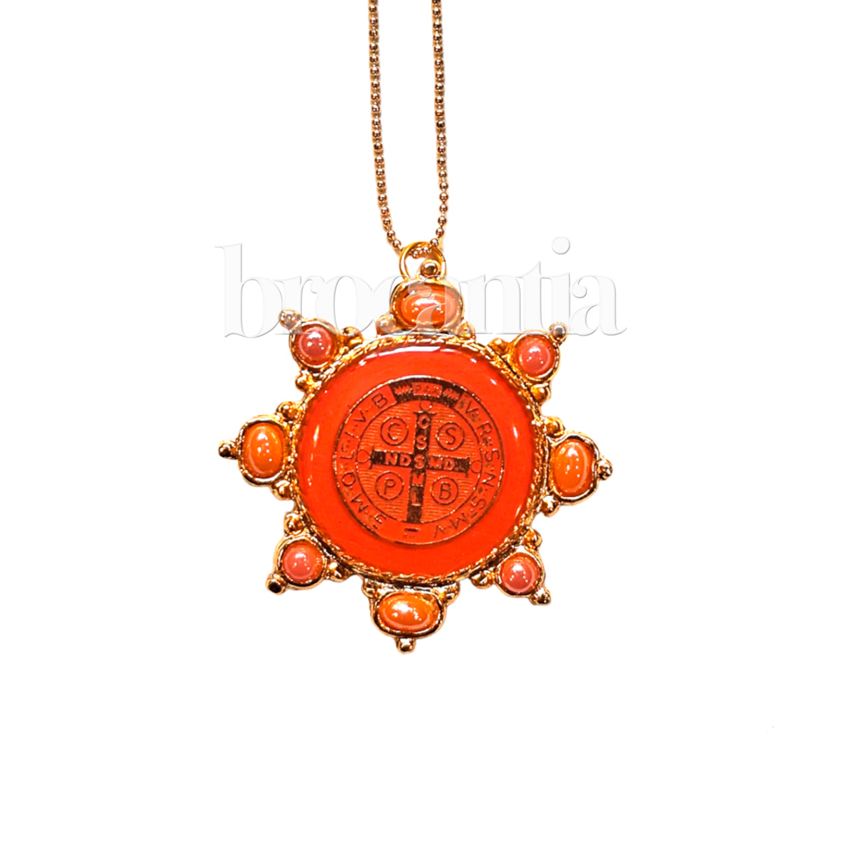 Medallón San Benito orfebrería estrellado