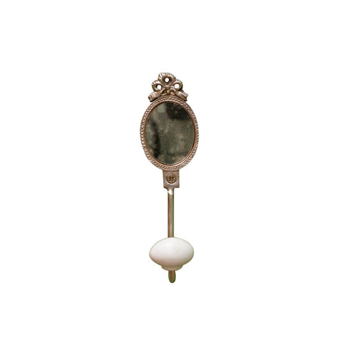 Percha vintage lacito con espejo envejecido