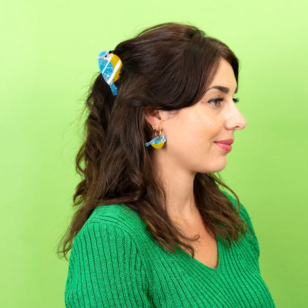 Pinza para el pelo pájaro Blue Tit