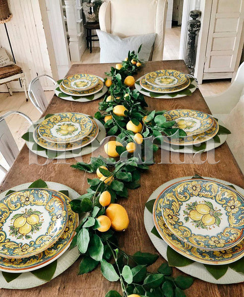 Plato llano limones Sicilia - Brocantia - Tienda decoracion y regalos Oviedo