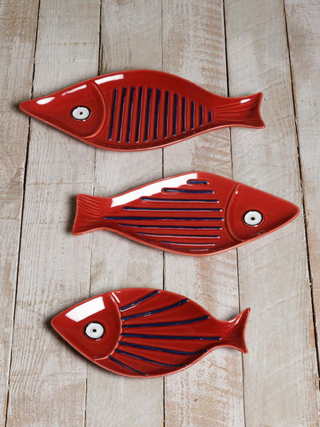 Plato pez rojo Brocantia