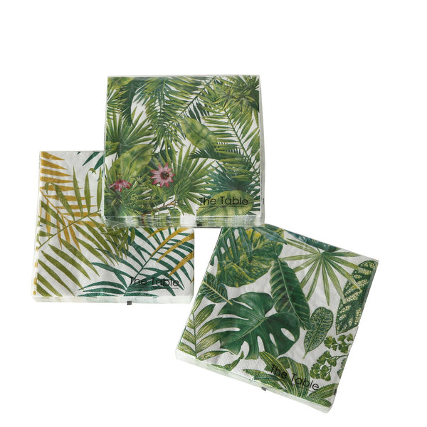 Servilletas hojas tropicales